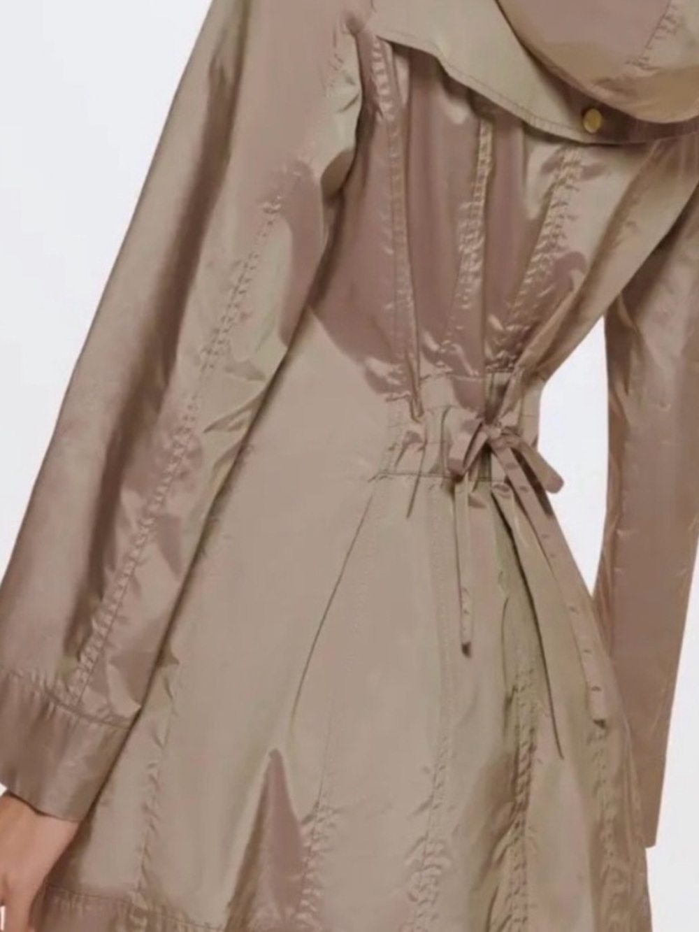 Cole Haan Chic Rain Coat with Back Bow - Picture 5 of 12